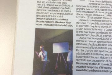 Avis sur l'Expérience Inoubliable dans Journal Sud-Ouest du 22 février 2018